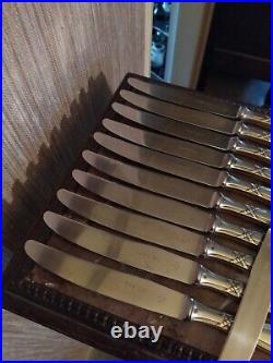11 Couteaux de Table Style Louis XVI Métal Argenté