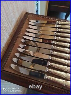 12 Couteaux à Entremets Orfèvrerie SFAM Style Louis XVI
