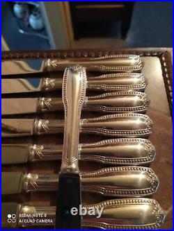 12 Couteaux à Entremets Style Louis XVI Métal Argenté