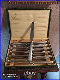 12 Couteaux de Table Style Louis XVI Métal Argenté