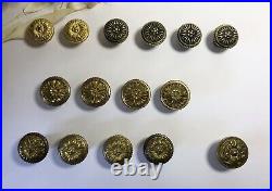 15 boutons de tiroirs / placards dorés 4 design différents Style Louis XVI