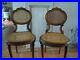 2 ravissantes chaises style Louis XVI, assise cannée