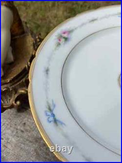 21 Assiettes plates Porcelaine de Paris, Vieux Paris Style Louis XVI 21.6 Ø