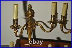 4 Lampe applique murale style Louis XVI bronze doré électrifiée