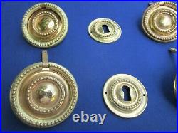 6 poignées anneaux 3 entrées style Louis XVI laiton copie tiroirs commode 6 cm