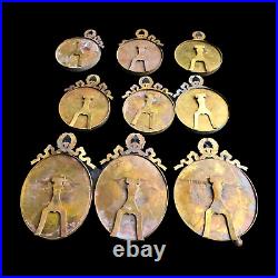 9 Cadres Photos Bronze Dore Style Louis XVI Xixeme Frames