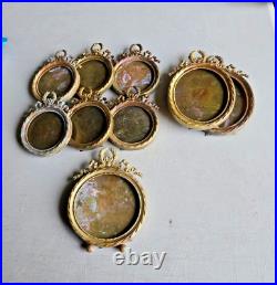 9 Cadres Photos Bronze Dore Style Louis XVI Xixeme Frames