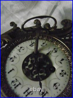 Ancien Cartel D'applique Bronze Mouvement Japy Horloge Pendule Style Louis XVI