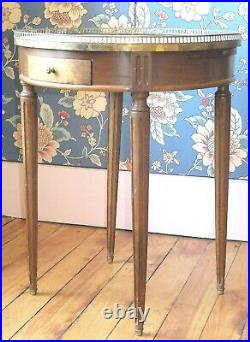 Ancien Gueridon Table Bouillotte De Style Louis XVI Epoque 1900