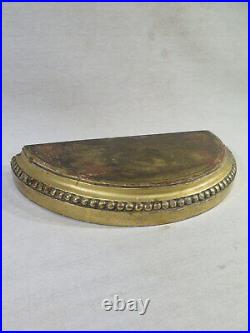 Ancien Socle En Bois Dore De Style Louis XVI Pour Pendule Porcelaine Biscuit