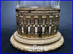 Ancien Vase Baccarat Verre Et Monture Bronze Doré Style Louis XVI