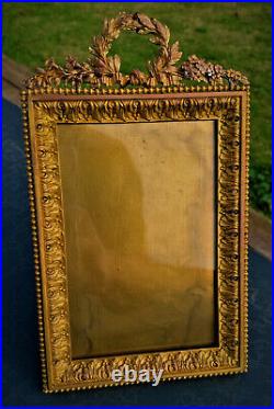 Ancien cadre en bronze doré style louis XVI d'epoque 19 eme Top Qualité