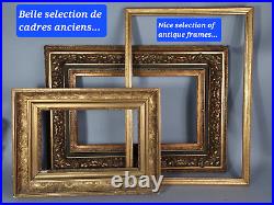 Ancien miroir bois sculpté cérusé décor colombes style Louis XVI 85x53 cm SB572