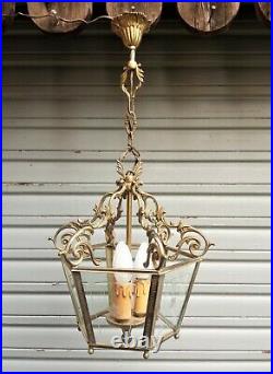 Ancienne lanterne 3 feux et 6 faces de style Louis XVI en ETAT DE MARCHE