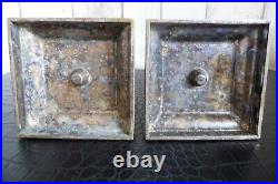 Anciens bougeoirs de toilette bronze style louis xvi cailard Bayard