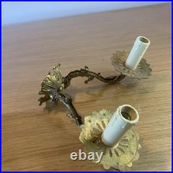 Applique murale double en ronge style Louis XVI En Bronze Ref P