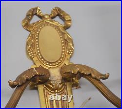 - BELLE & ANCIENNE PAIRE D'APPLIQUES STYLE LOUIS XVI en BRONZE DECO LUMINAIRE D