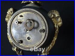 Belle pendulette style Louis XVI bronze bélier pendule Old clock XIX