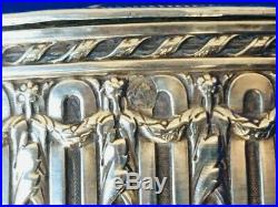 Boite argent massif ovale style louis XVI pillules coffret silver box HÉNIN &cie