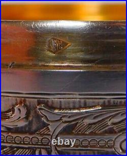 Boîte de style Louis XVI argent massif et vermeil, poinçon Minerve Vve Compère