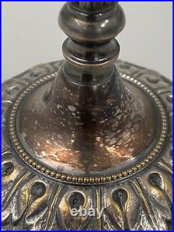 Bougeoir En Bronze Argente Trois Feux Style Louis XVI Xxe Chrysalia C4232