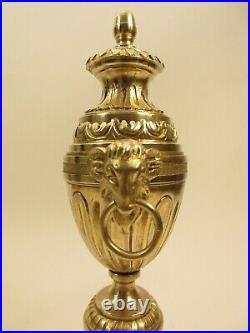 Bougeoirs Cassolettes En Bronze Style Louis XVI Napoleon III Tete Belier