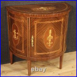 Buffet meuble commode en bois incrusté style ancien Louis XVI salon 900