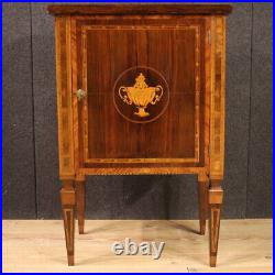 Buffet style antique Louis XVI meuble bois marqueté 900 dessus marbre table