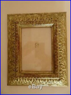 CADRE DE STYLE LOUIS XVI EN BOIS DORE. XIX°. Gravure, Peinture, aquarelle, dessin