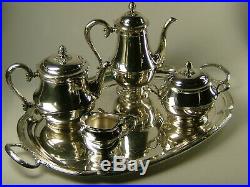 CHRISTOFLE service à café/thé style louis XVI modèle ruban croisé métal argenté