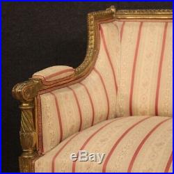 Canapé sofa meuble en bois doré style ancien Louis XVI de salon 900 siège