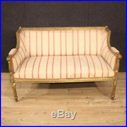 Canapé sofa meuble en bois doré style ancien Louis XVI de salon 900 siège