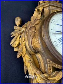 Cartel bronze doré horloge pendule style louis XVI 19° siècle