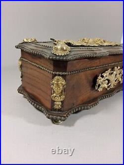 Coffret de mariage boite à bijoux ancienne style Louis XVI Empire Napoleon III