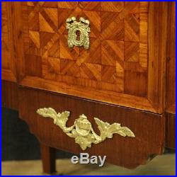 Commode buffet Louis XVI style ancien meuble 2 tiroirs en bois dessus en marbre