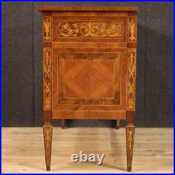 Commode marquetée chiffonier style ancien Louis XVI meuble 3 tiroirs 900
