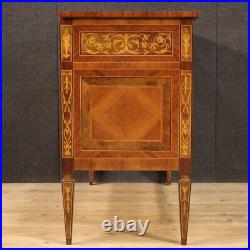 Commode marquetée chiffonier style ancien Louis XVI meuble 3 tiroirs 900