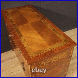 Commode marquetée style ancien Louis XVI meuble chiffonier 3 tiroirs 900