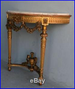 Console d'applique en bois doré de Style Louis XVI XIXème