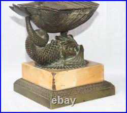 Encrier Dauphin Regency Dolphin Inkstand Thomas Messenger & Sons Style