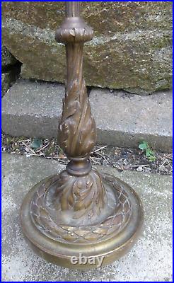 Exceptionnelle Lampe de Bureau 1900 style Louis XVI 62cm de haut tulipe Bronze