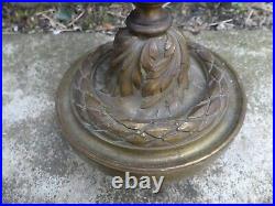 Exceptionnelle Lampe de Bureau 1900 style Louis XVI 62cm de haut tulipe Bronze