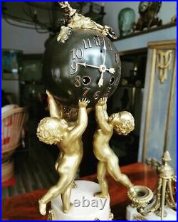 Exceptionnellle Pendule Style Louis XVI bronze doré