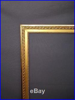 GRAND CADRE BOIS DORE EPOQUE NAPOLEON III STYLE LOUIS XVI 74 x 59 cm