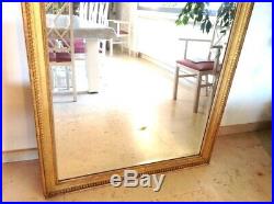 GRAND MIROIR 190x90 cm CADRE EN BOIS DORE STYLE LOUIS XVI Mirror golden wood