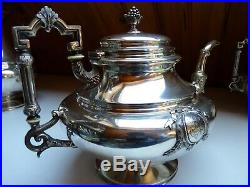 GRAND SERVICE style LOUIS XVI THE CAFE ARGENT MASSIF MINERVE 2,2 kg Orf. Flamand