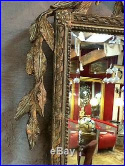 Glace / miroir de style Louis XVI décor de feuillage (déco de théatre)