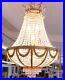 Grand Lustre Montgolfiere Corbeille En Cristal Style Napoleon Empire Louis XVI