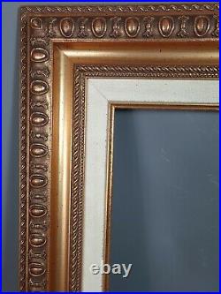 Grand cadre style Louis XVI bois stuc doré 83x72 feuillure 65x54,5 cm Tb état