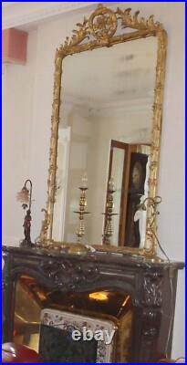 Grand miroir ancien Style Louis XVI XIX° Très Bon État